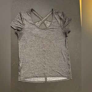 Lululemon short sleeve workout top with strappy cross back